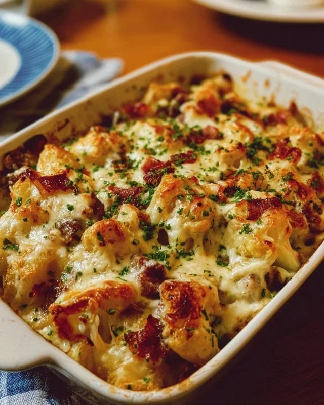 Delicious Crazy Good Casserole served in a baking dish