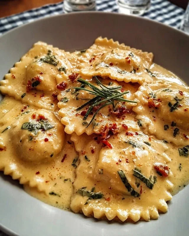 Creamy Tuscan Ravioli