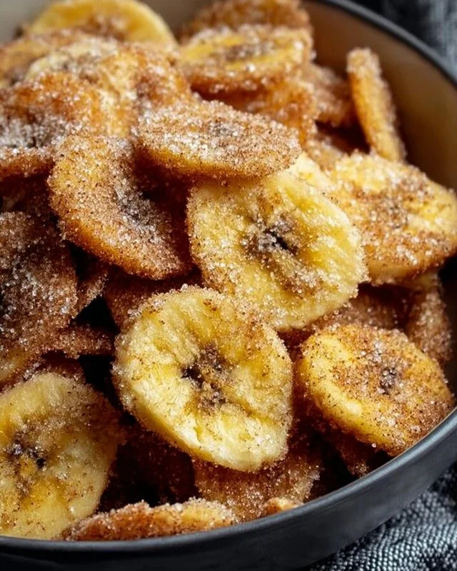 Crispy Cinnamon Sugar Banana Chips
