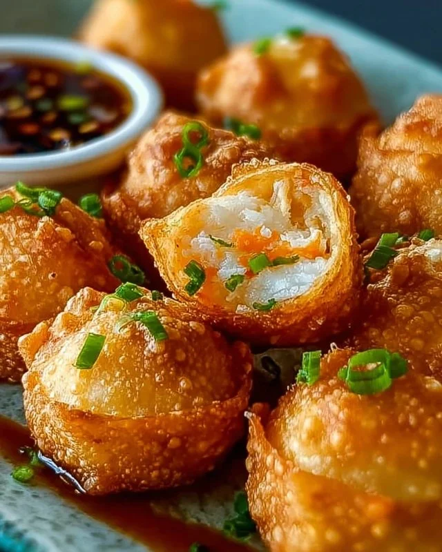 Crispy crab rangoon bombs, a delicious appetizer for gatherings.
