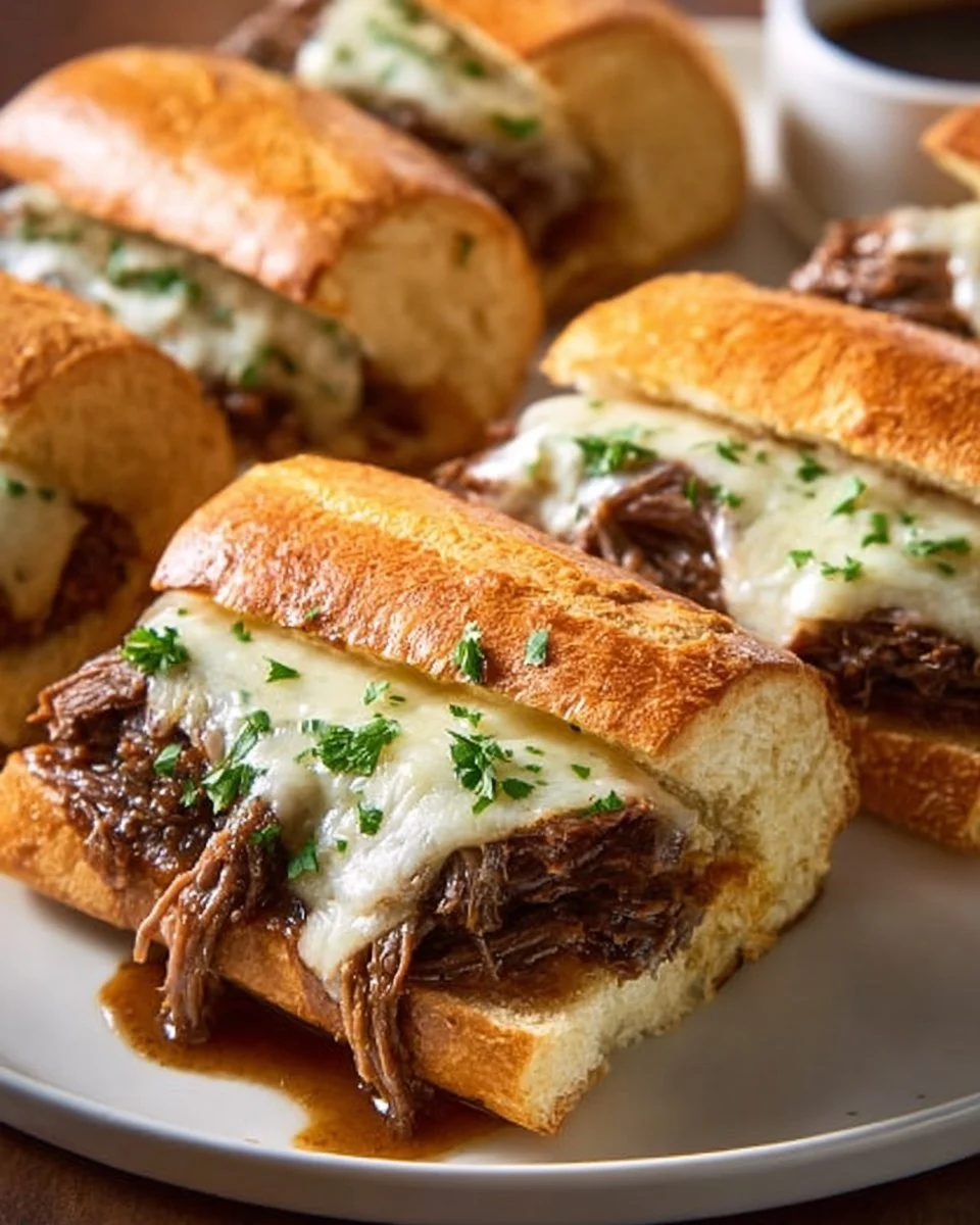 Crockpot French Dip Sandwiches