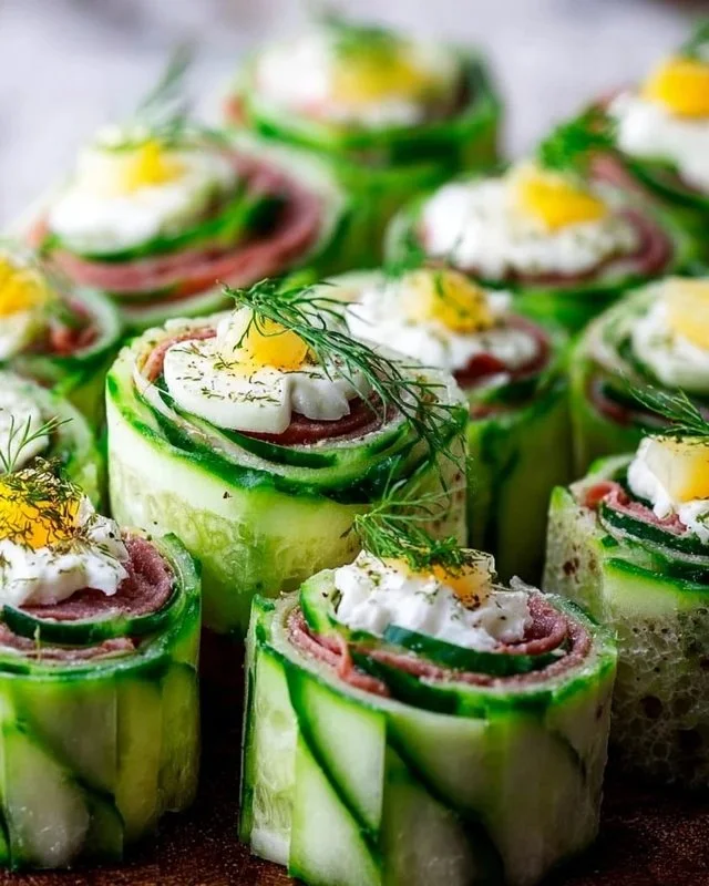Delicious cucumber sandwich bites arranged on a platter for a tea party.