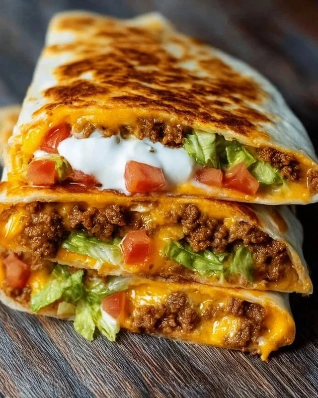 Delicious Keto Crunchwraps ready to be served