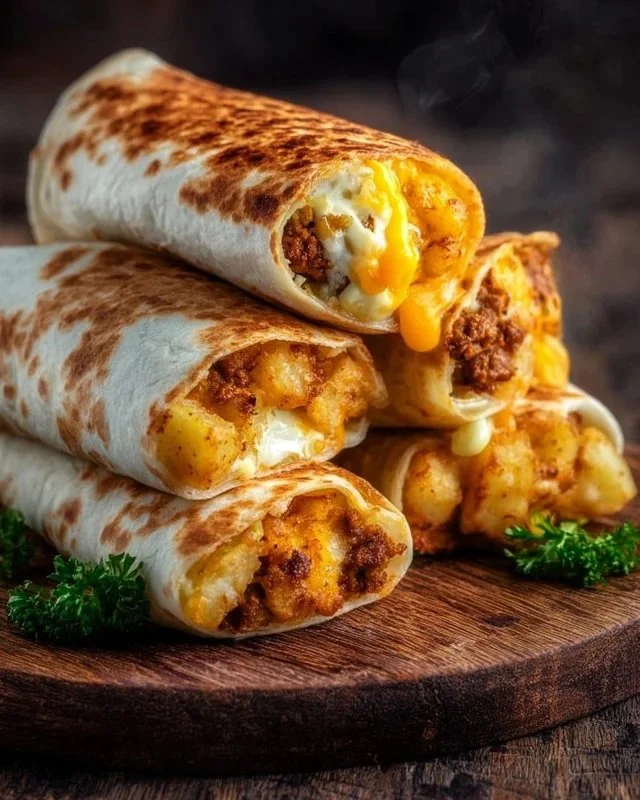 Easy Cheesy Potato Burritos