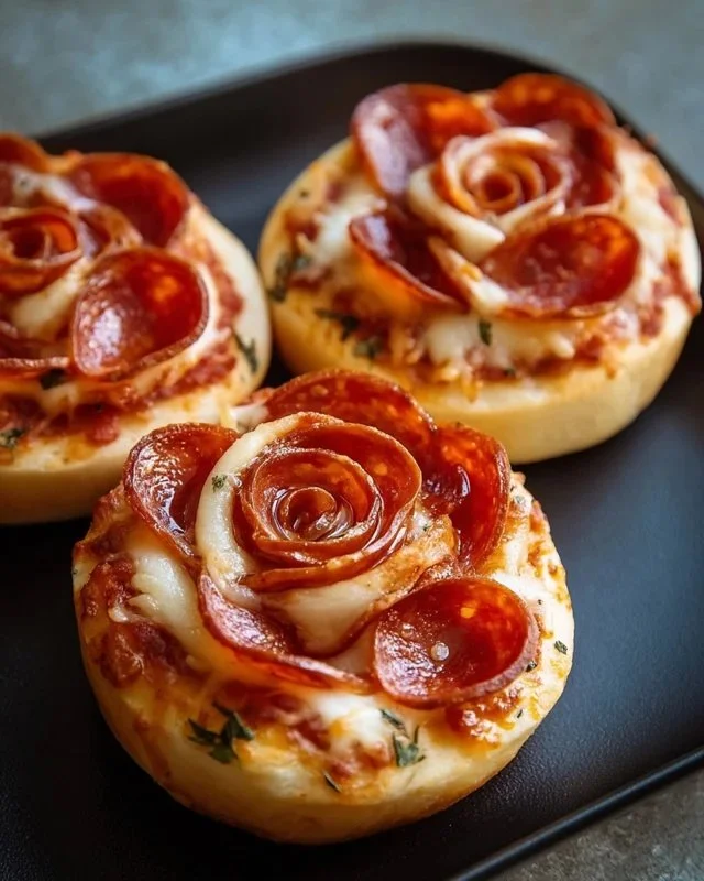 Easy pizza roses for Valentine's Day, a fun and delicious romantic dish.