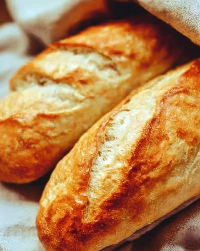 Golden and Crispy French Bread
