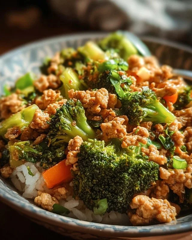 Ground Chicken & Broccoli Stir Fry