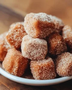 Healthy Air Fryer Churro Bites served with a cinnamon sugar coating.