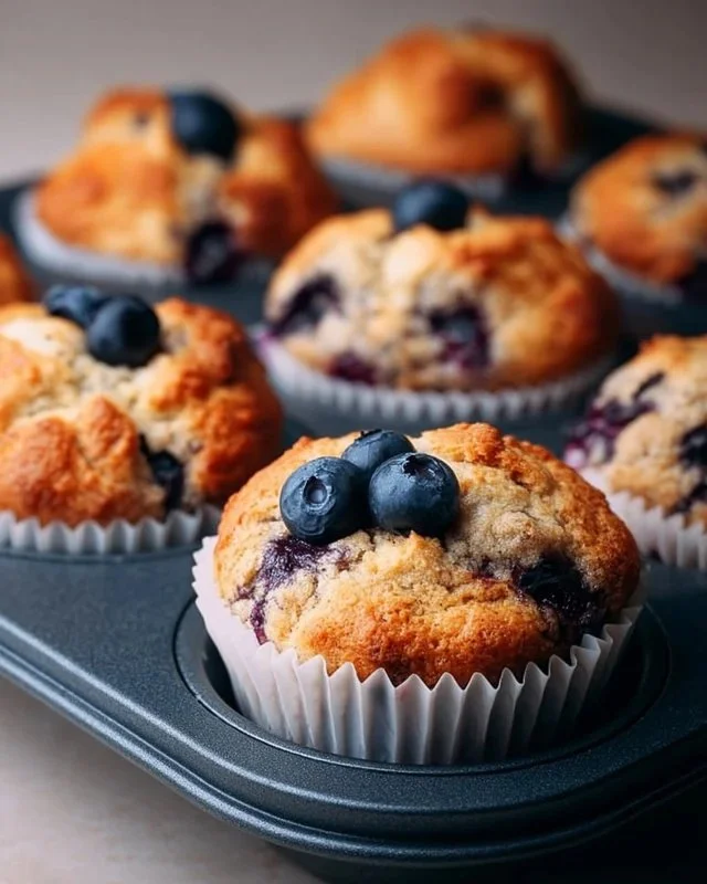 Hearty Blueberry Protein Muffins