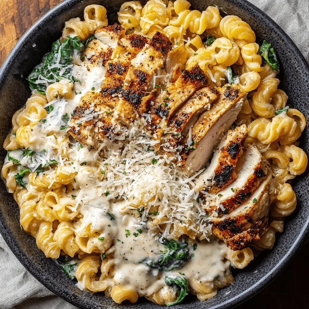 High Protein Garlic Parmesan Pasta Bowls (384 Cal + 36g Protein)
