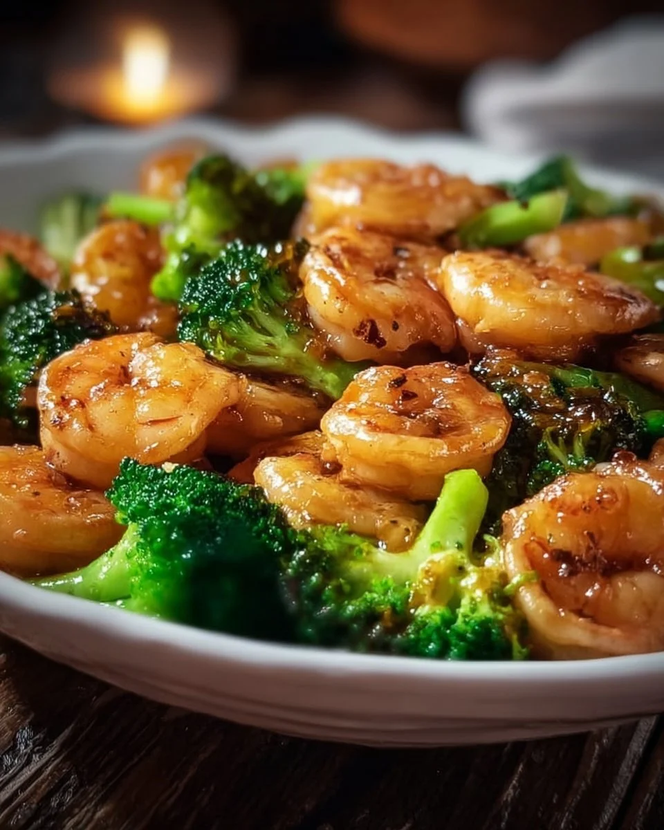 Delicious high-protein honey garlic shrimp dish served with vegetables