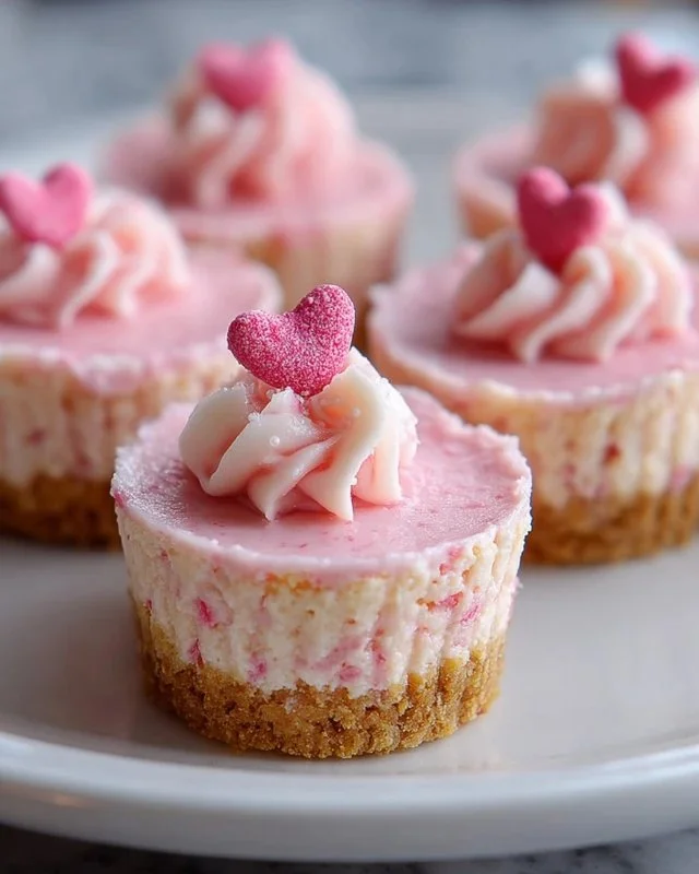 Mini Pink Cheesecakes with M&M's Recipe
