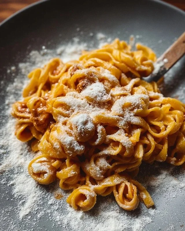 Pasta Alla Zozzona translates to "Messy Pasta" in English.