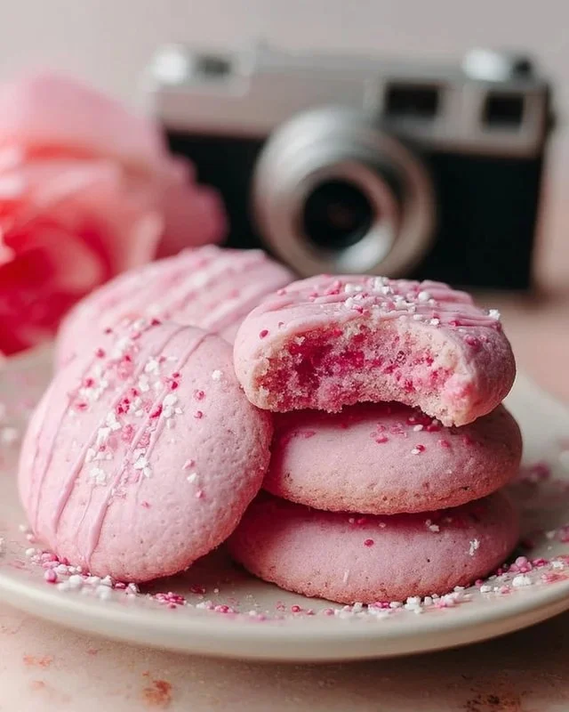 Pink Velvet Sugar Cookies