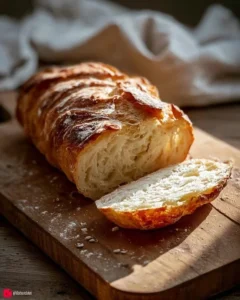 Loaf of Polish potato bread (Chleb Ziemniaczany) fresh from the oven