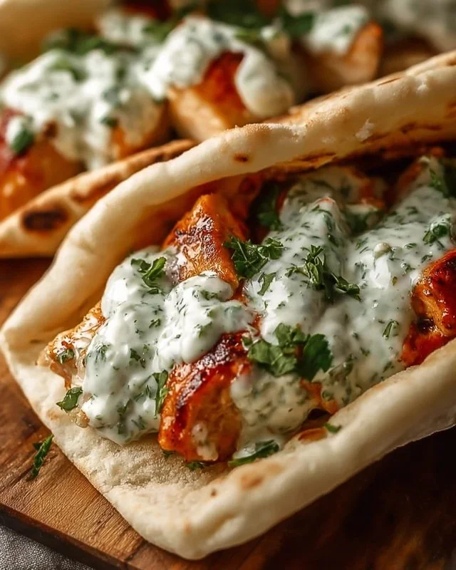 Sheet Pan Chicken Pitas with Herby Ranch Recipe