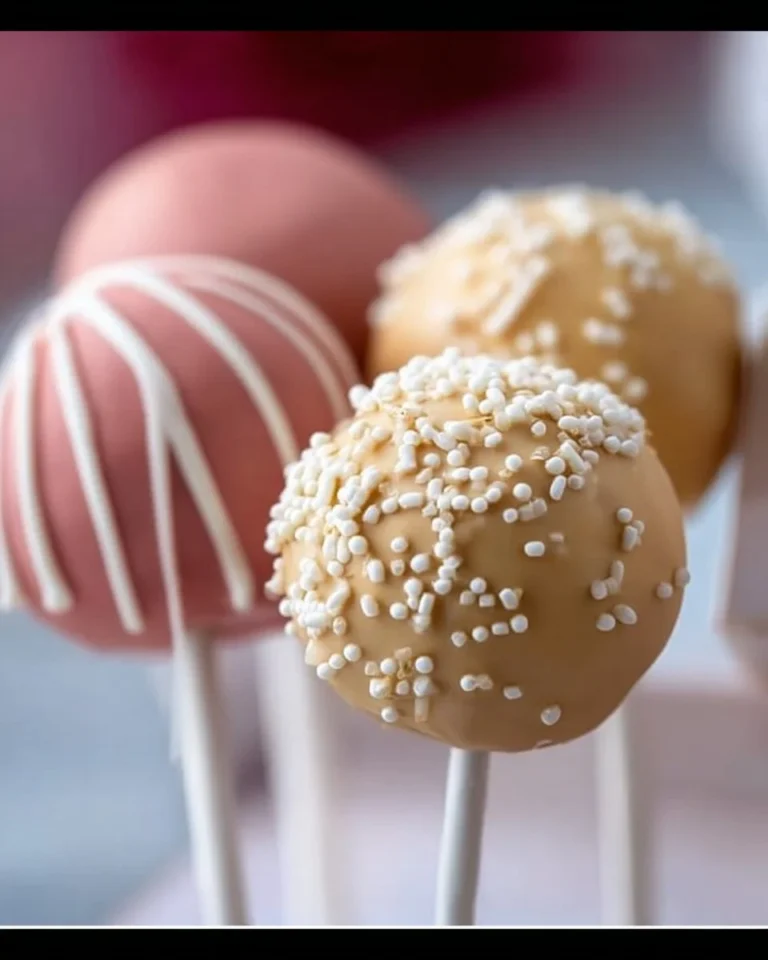 Delicious colorful cake pops from Starbucks on a white plate