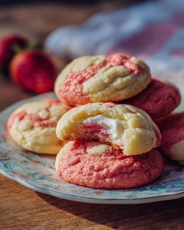 Strawberry Cheesecake Cookies