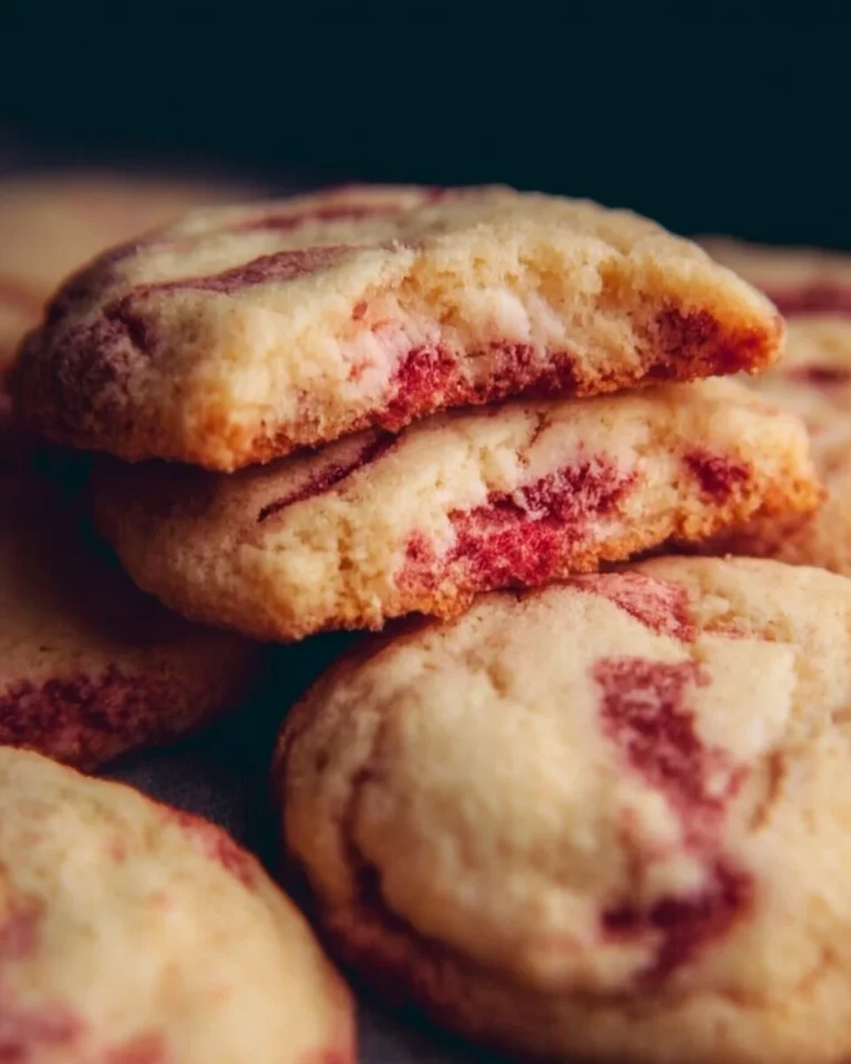 Strawberry cheesecake cookies with fresh strawberries and cream cheese frosting