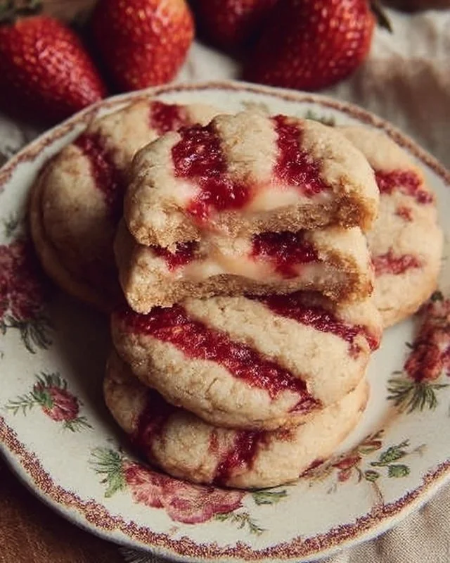 Strawberry Cheesecake Cookies (Pretty & Delicious!)