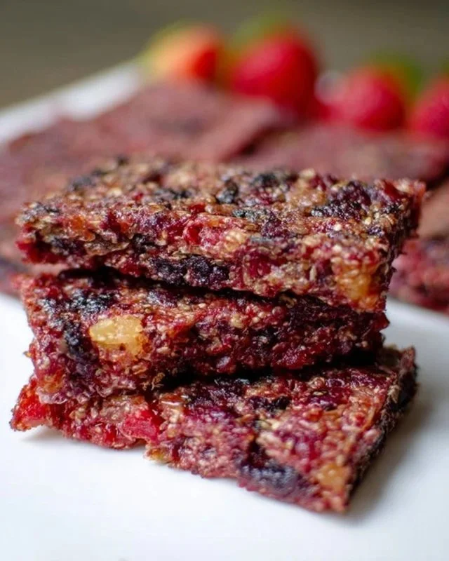 Strawberry Cherry Apple Chia Bars