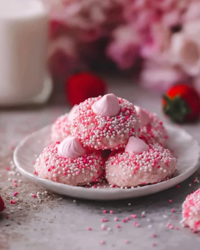 Strawberry Kiss Cookies – Amazing Soft Valentine’s Delight