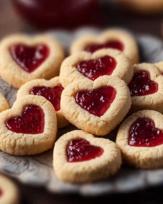 Thumbprint Heart Cookies Recipe