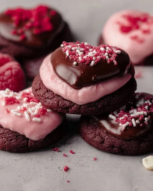 Valentine Ganache Cookies