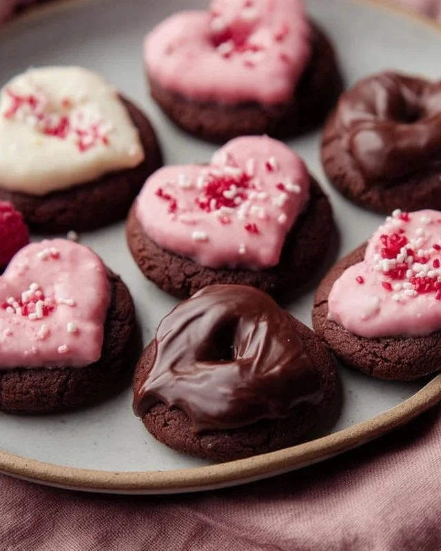 Valentine Ganache Cookies