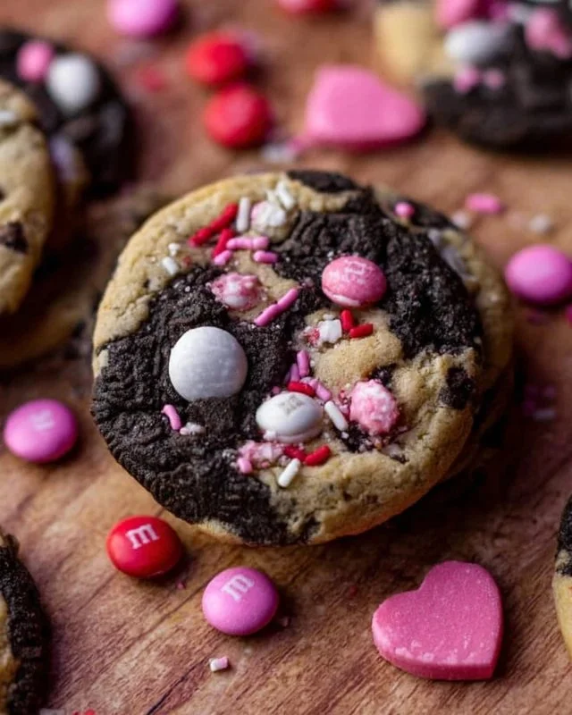 Valentine's Day Oreo M&M's Cookies