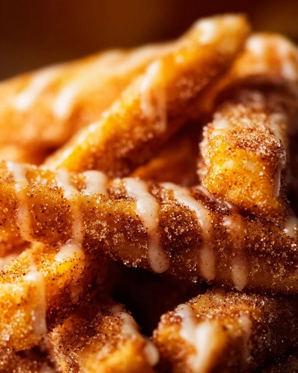 Air Fryer Apple Fries served on a plate, crispy and golden brown