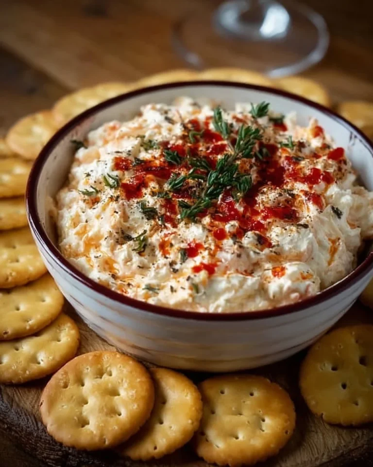 A bowl of Alabama Fire Cracker Dip, a spicy appetizer for parties.