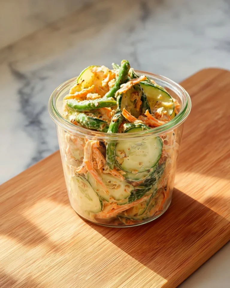 Bowl of Asian cucumber salad with fresh vegetables and dressing
