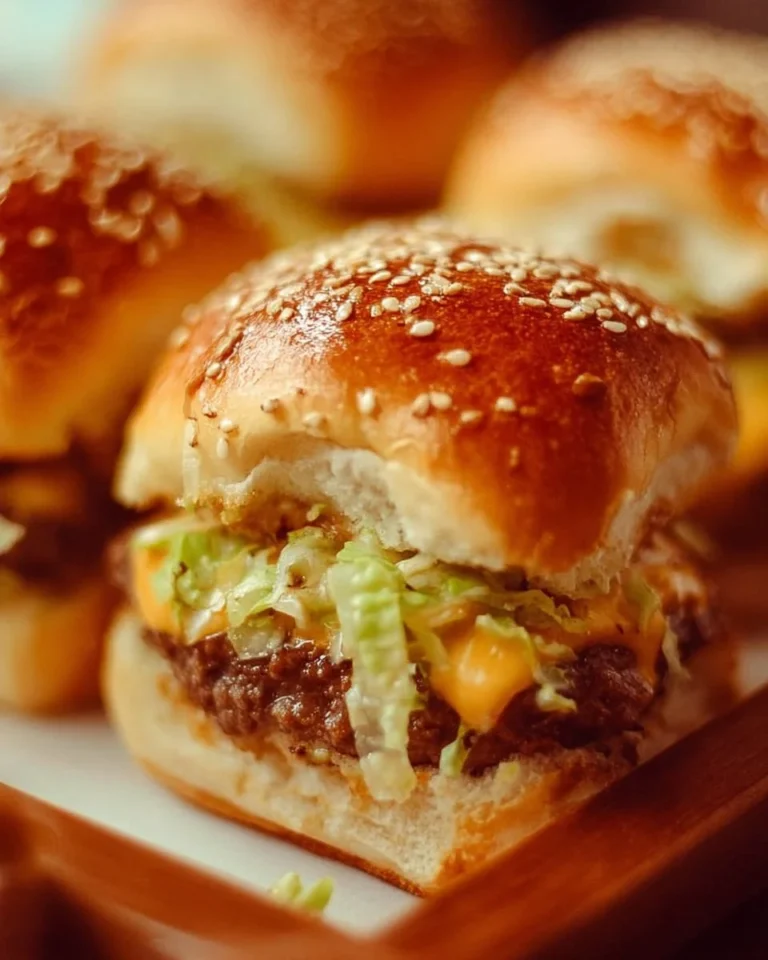 Delicious Big Mac Sliders served on a platter for a fun meal