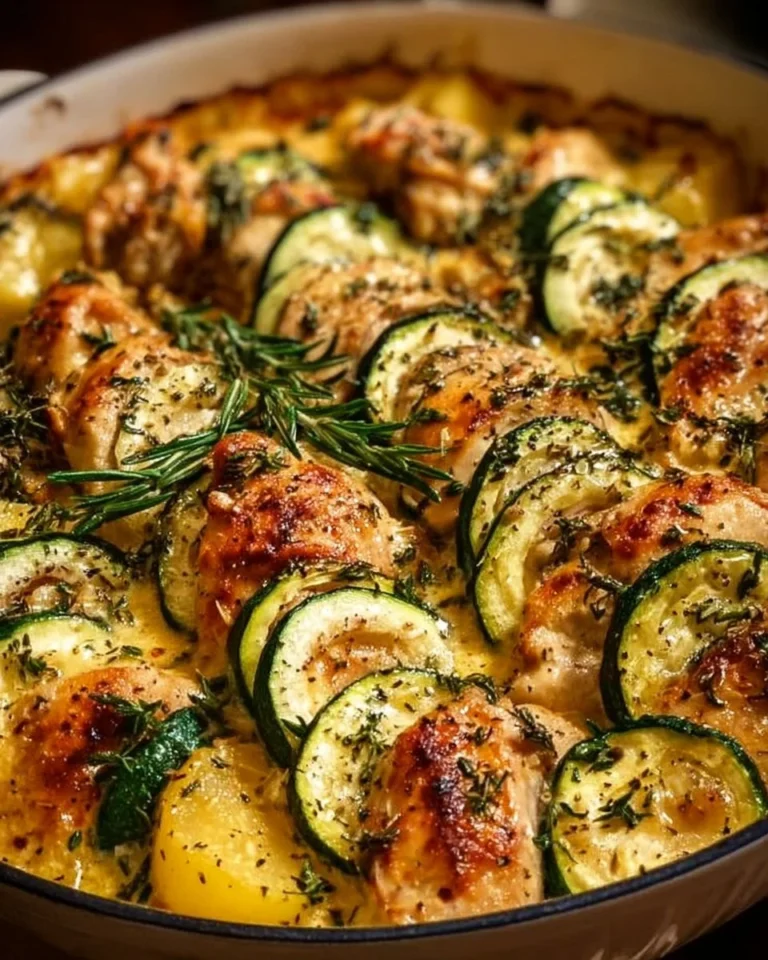 Chicken and zucchini one-dish meal, healthy and flavorful recipe