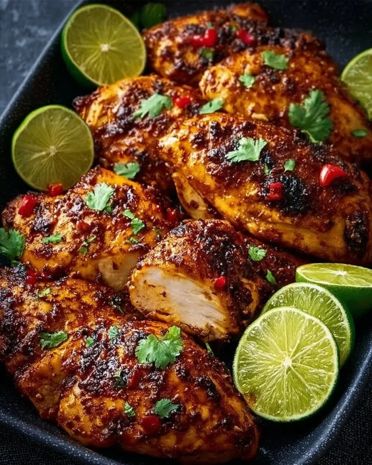 Deliciously seasoned Chili Lime Chicken dish ready to serve.