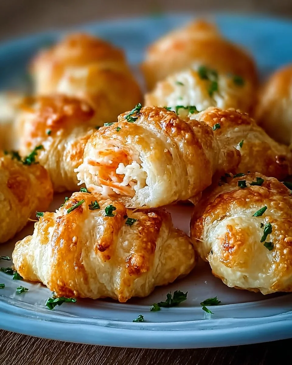 Delicious Crab Crescent Bites served on a platter