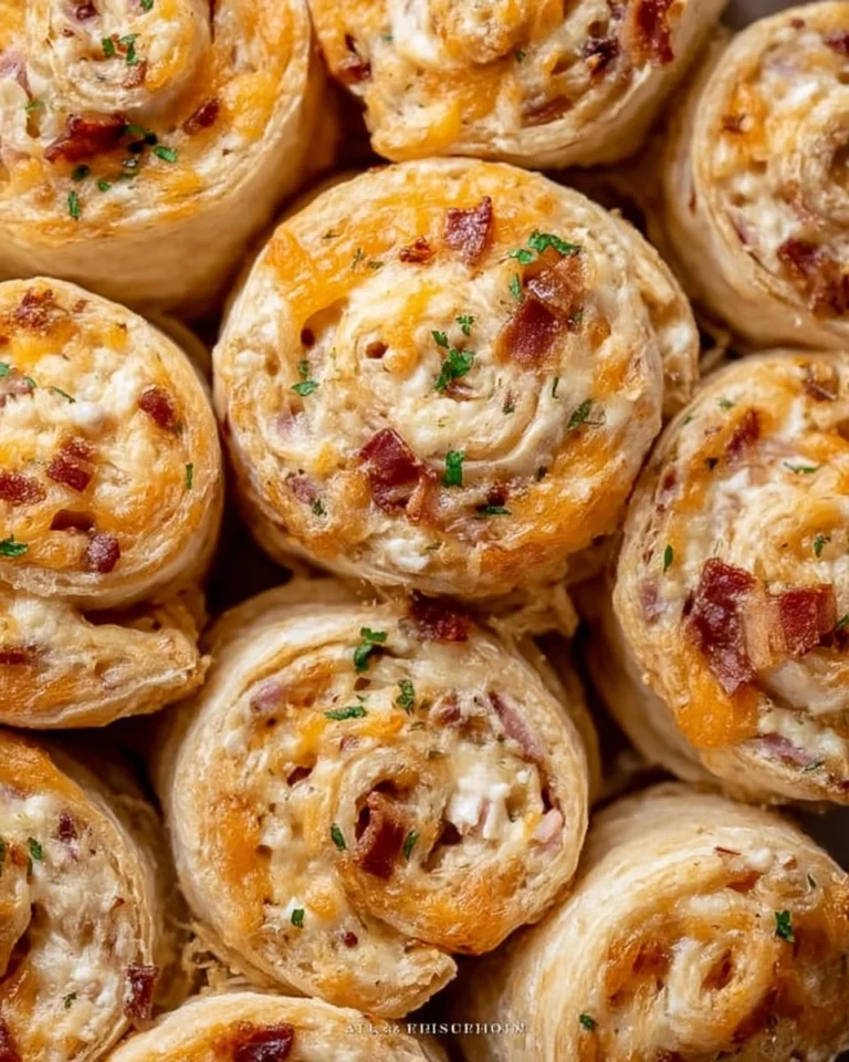 Delicious Crack Chicken Pinwheels served on a platter