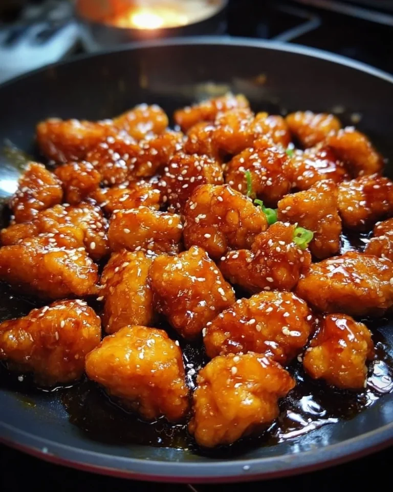 Delicious homemade easy orange chicken served with rice and vegetables