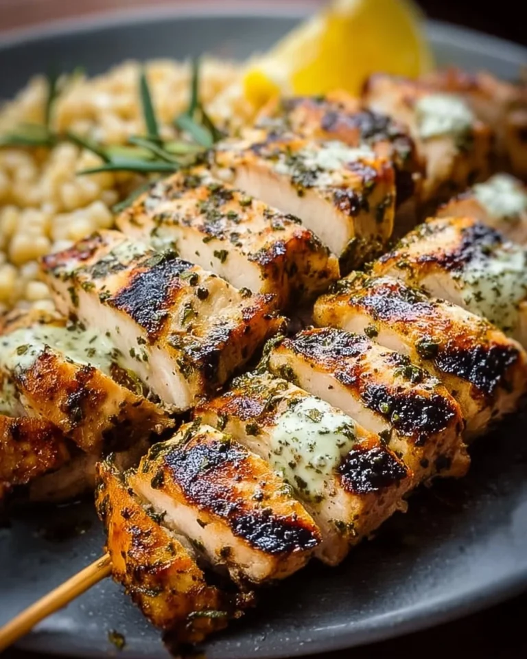 Flavor-packed Greek yogurt marinated chicken ready to serve on a plate