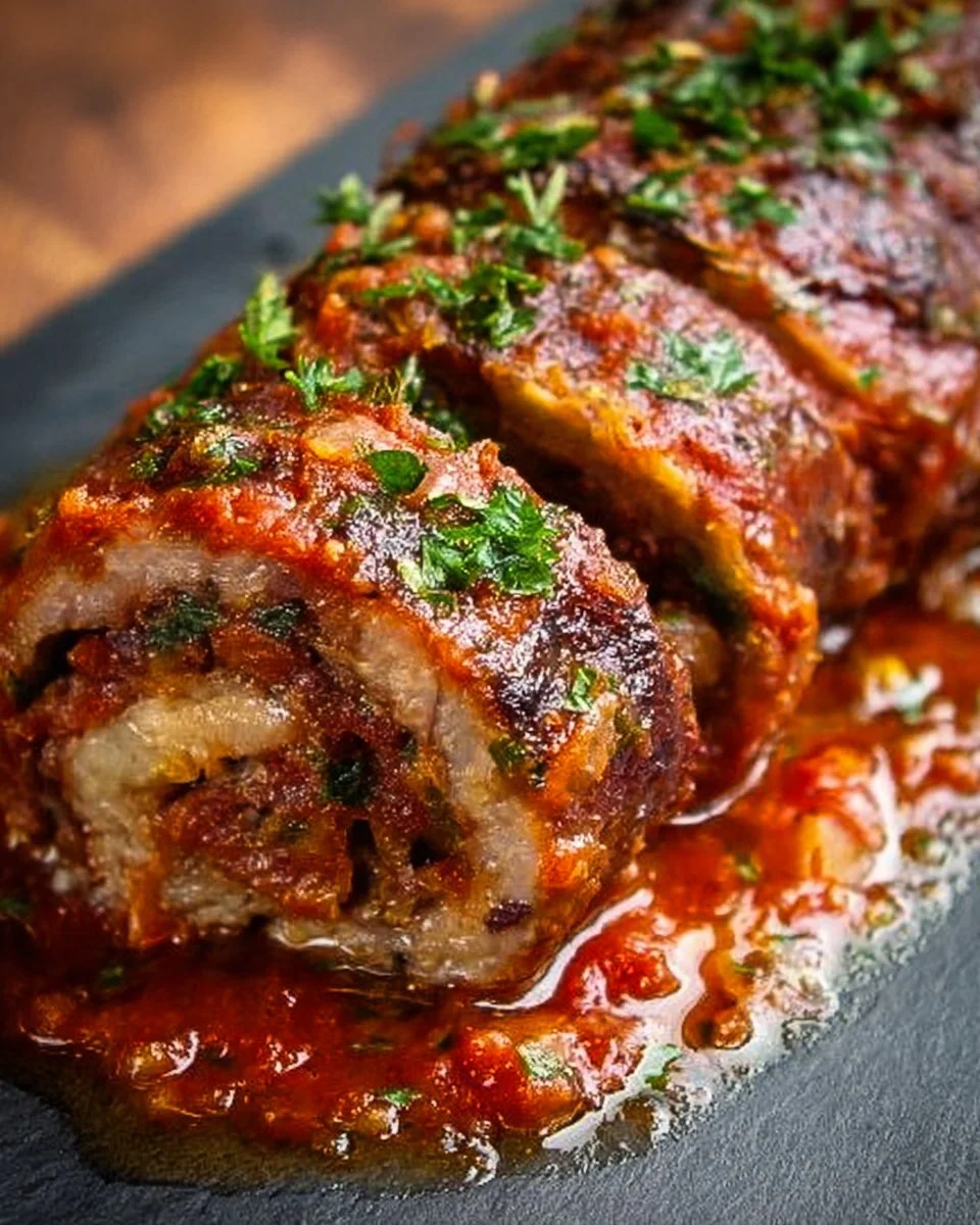 Delicious Giada's Braciole recipe with rolled beef and herbs