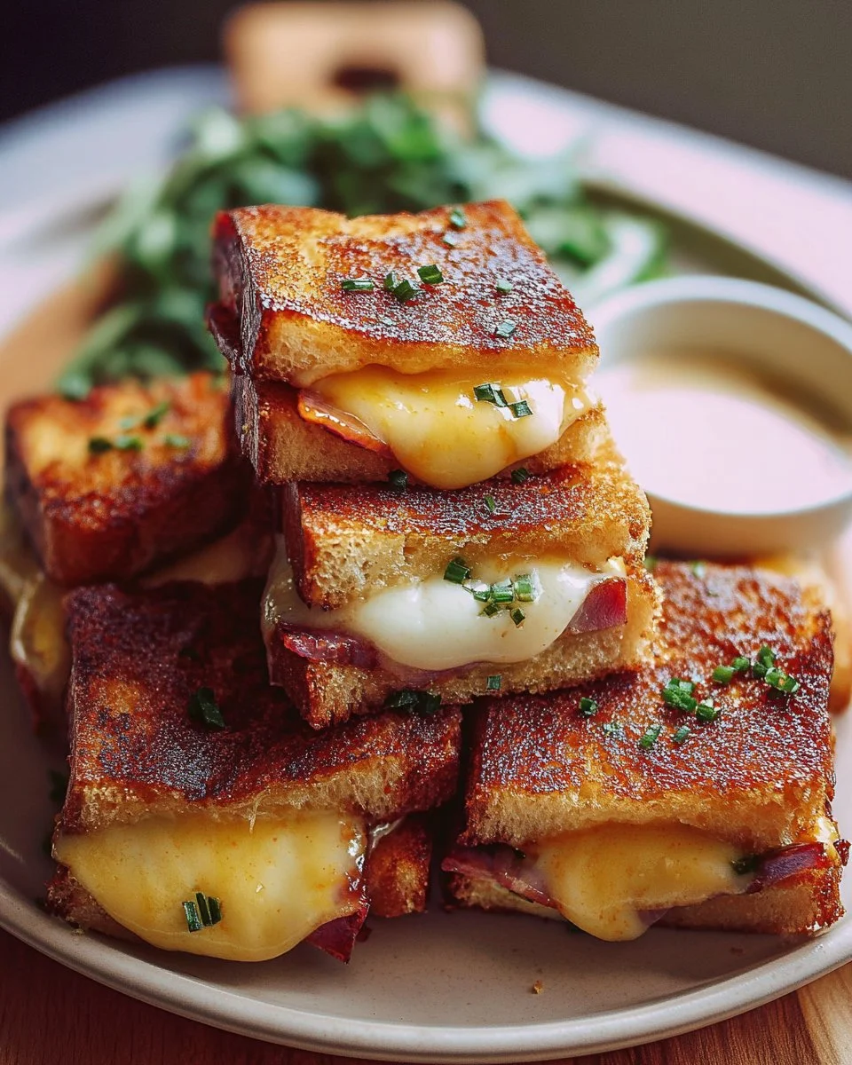Mouthwatering Hawaiian Roll Grilled Cheese sandwich melting with cheese and grilled to perfection