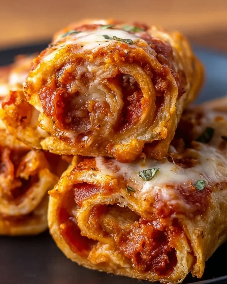 High protein pepperoni pizza rolls served on a plate