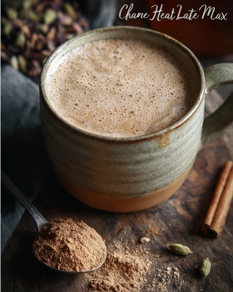 Homemade chai tea latte mix ingredients and prepared drink