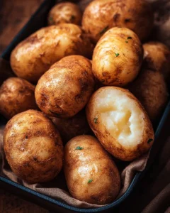 Irish potatoes displayed in a basket, showcasing their unique colors and textures.