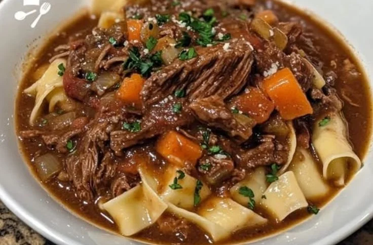Delicious Italian beef ragu served with pasta