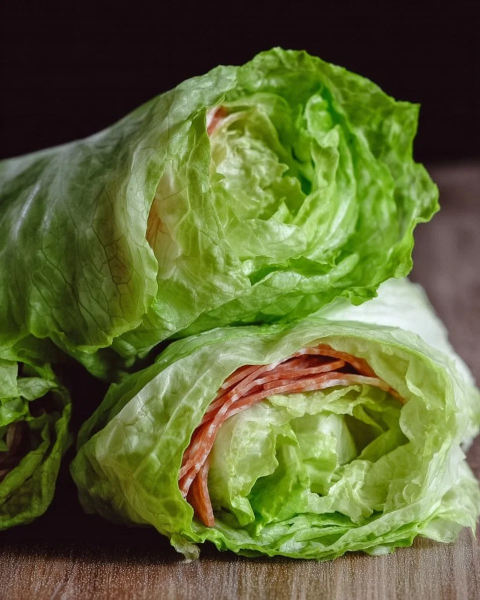 Delicious Italian lettuce wraps filled with fresh ingredients and flavors.