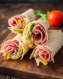 Grain-free Italian Sub Roll-Up with fresh ingredients and vibrant colors