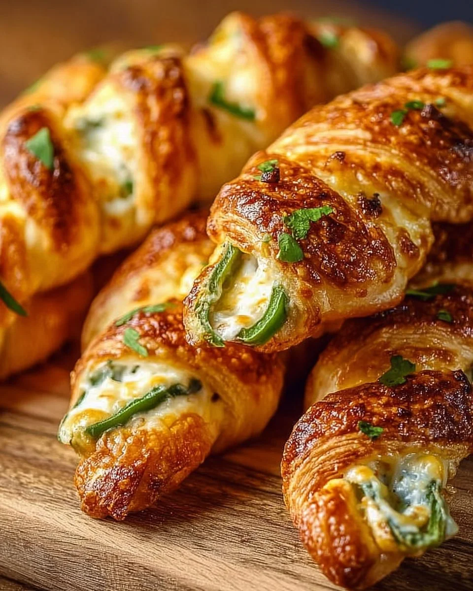 Jalapeno popper twists served on a platter with creamy dipping sauce