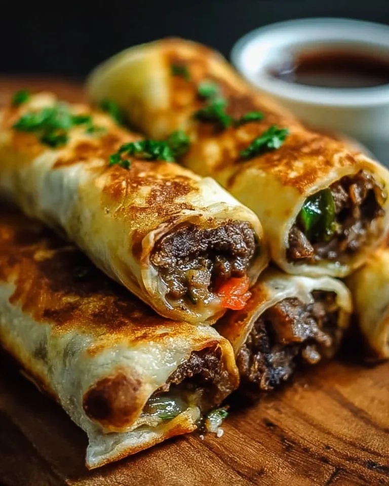 Keto Philly Cheesesteak Roll Ups filled with beef and cheese, low-carb meal idea
